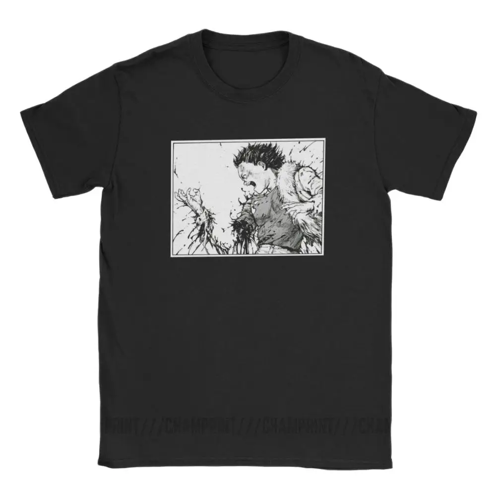 Männer Akira Tetsuo Zu Verlieren Arm T Shirts Manga Kaneda Japanischen Anime Neo Tokyo 100% Baumwolle Kurzarm Tees Geschenk idee T-Shirts