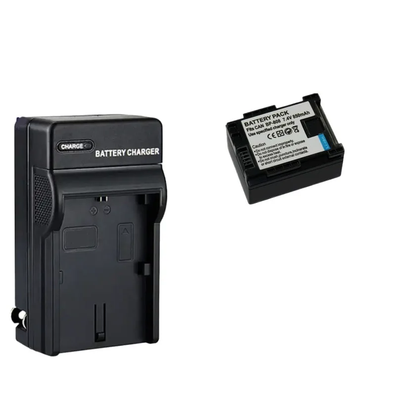 BP-808 BP 808 Battery Pack+LED USB Charger for Canon BP-827 BP 827 BP-819 BP-807 BP-809 XA10 HF20 HF10 HF100 HG20