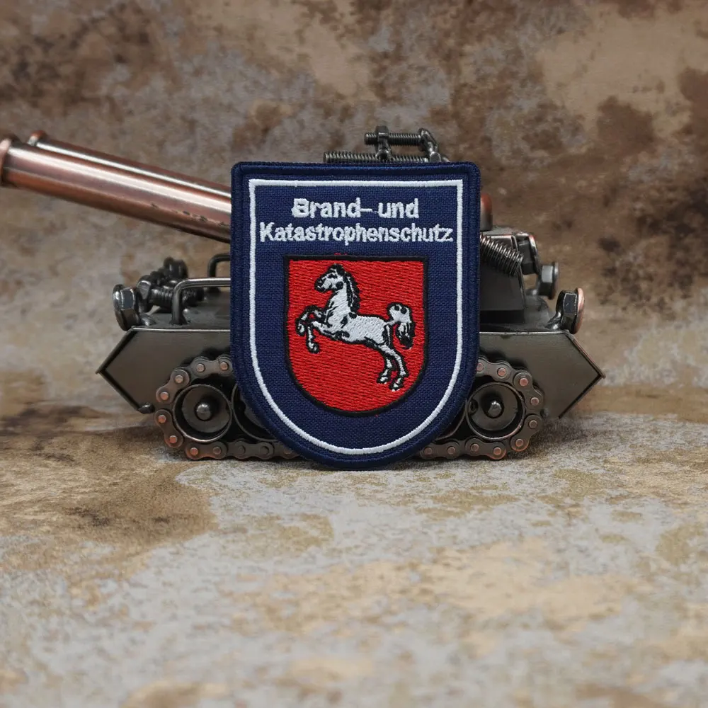 Parches bordados tácticos Brand-undKatastrophenschutz, exquisitos y de alta calidad, usados para ropa, espalda con ganchos o planchar