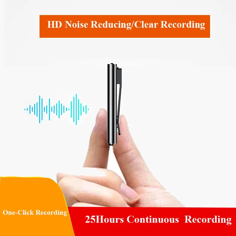 Mini grabadora de voz con Clip, 4-32GB, reducción de ruido, unidad Flash USB, bolígrafo de grabación de Audio activado por sonido pequeño, reproductor MP3 para teléfono inteligente