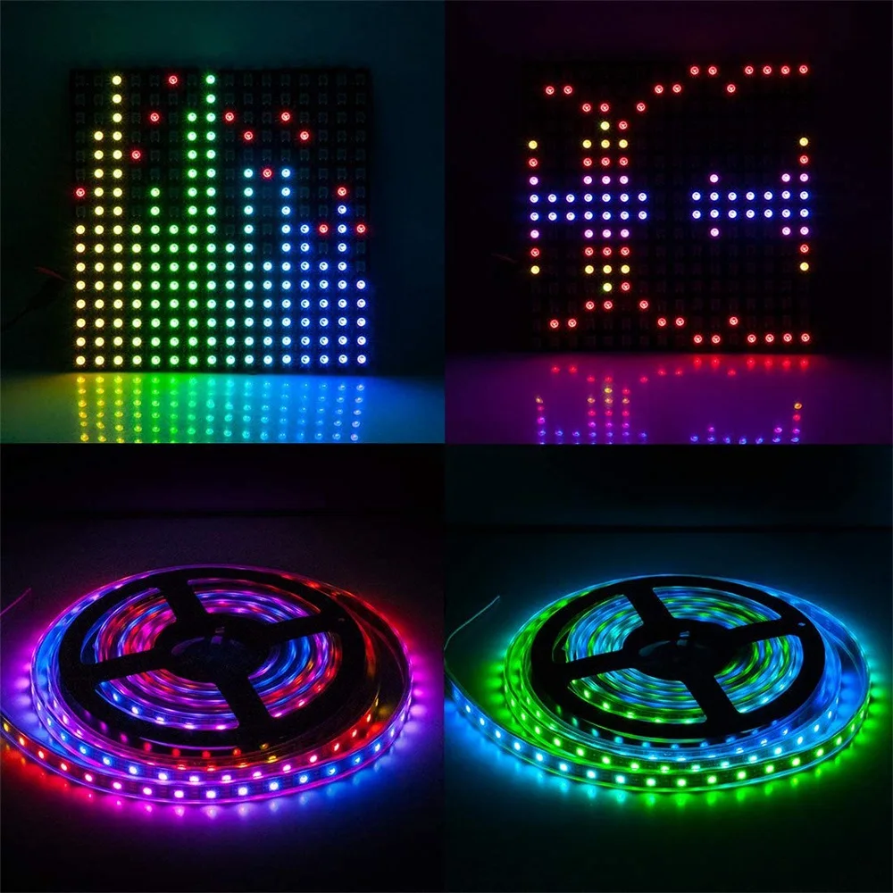 N10R-2Pcs SP107E LED Controller Bluetooth Pixel IC SPI Music By Phone APP For WS2812 SK6812 RGBW APA102 Strip DC5-24V