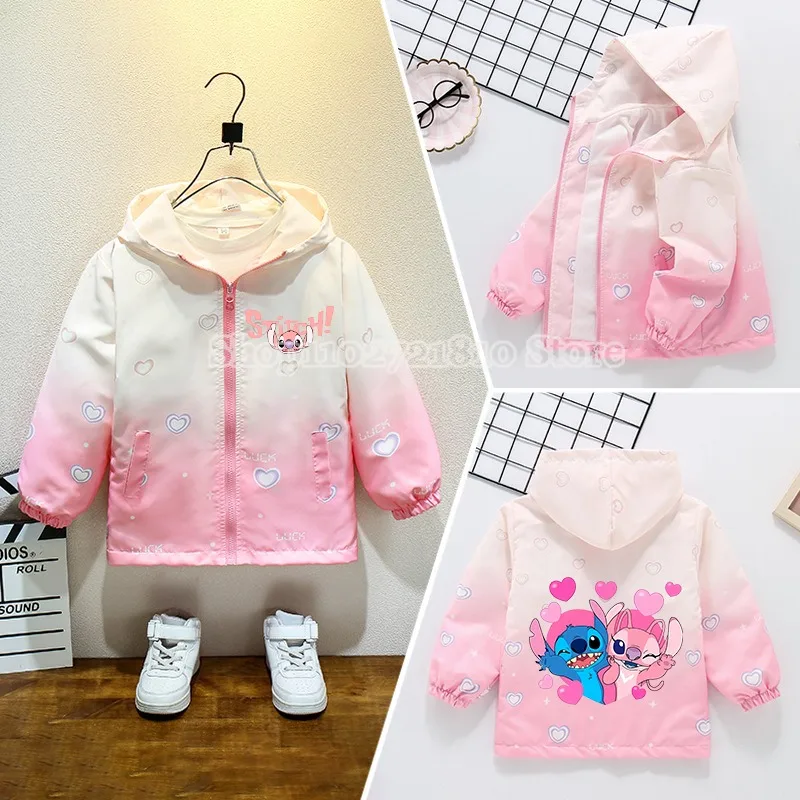 2024 neue Stich Jacke Frühling Herbst Mode Kleidung Mädchen Baby Anime Cartoon Süße Atmungsaktive Freizeit Mäntel Kinder Geburtstag Geschenk