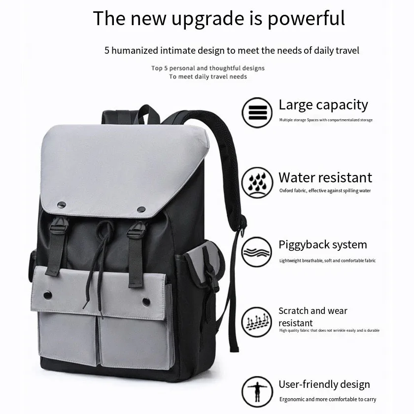 حقائب ظهر قابلة للطي ذات علامة تجارية عصرية، حقائب كاجوال خارجية ذات سعة كبيرة، حقائب سفر قصيرة، حقائب مدرسية للطلاب من الجنسين، حقائب كمبيوتر محمول