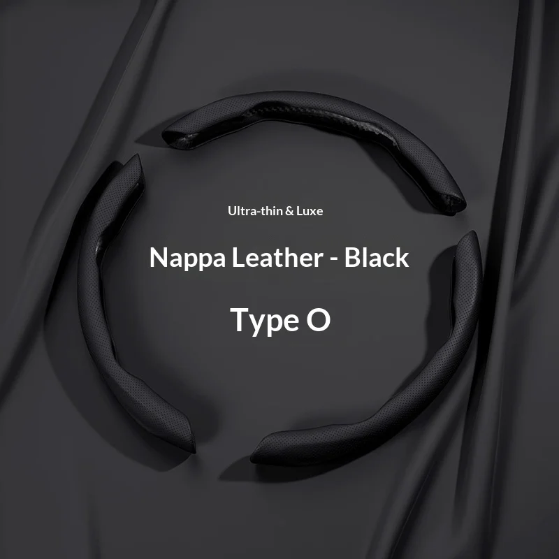 Segmented Napa Steering Wheel Cover, Non-Slip, Dirt-Resistant, Easy to Clean, Car Interior Accessory, Steering Wheel Protector