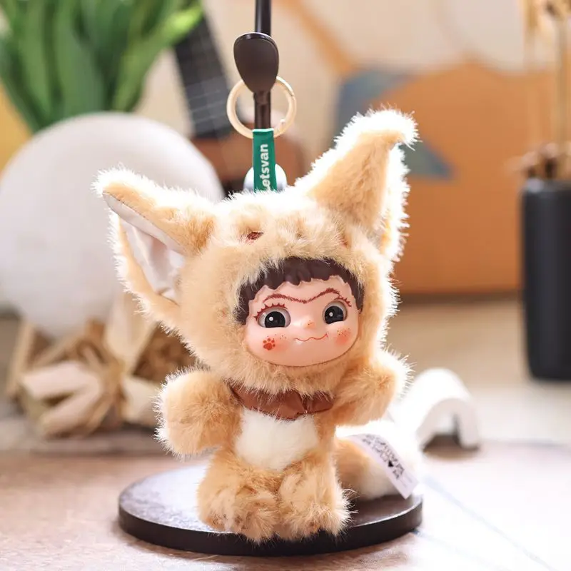 Adorable llavero de felpa y esmalte WAKUKU, accesorio para bolso temático Wakuku, figura de muñeca, juguete coleccionable