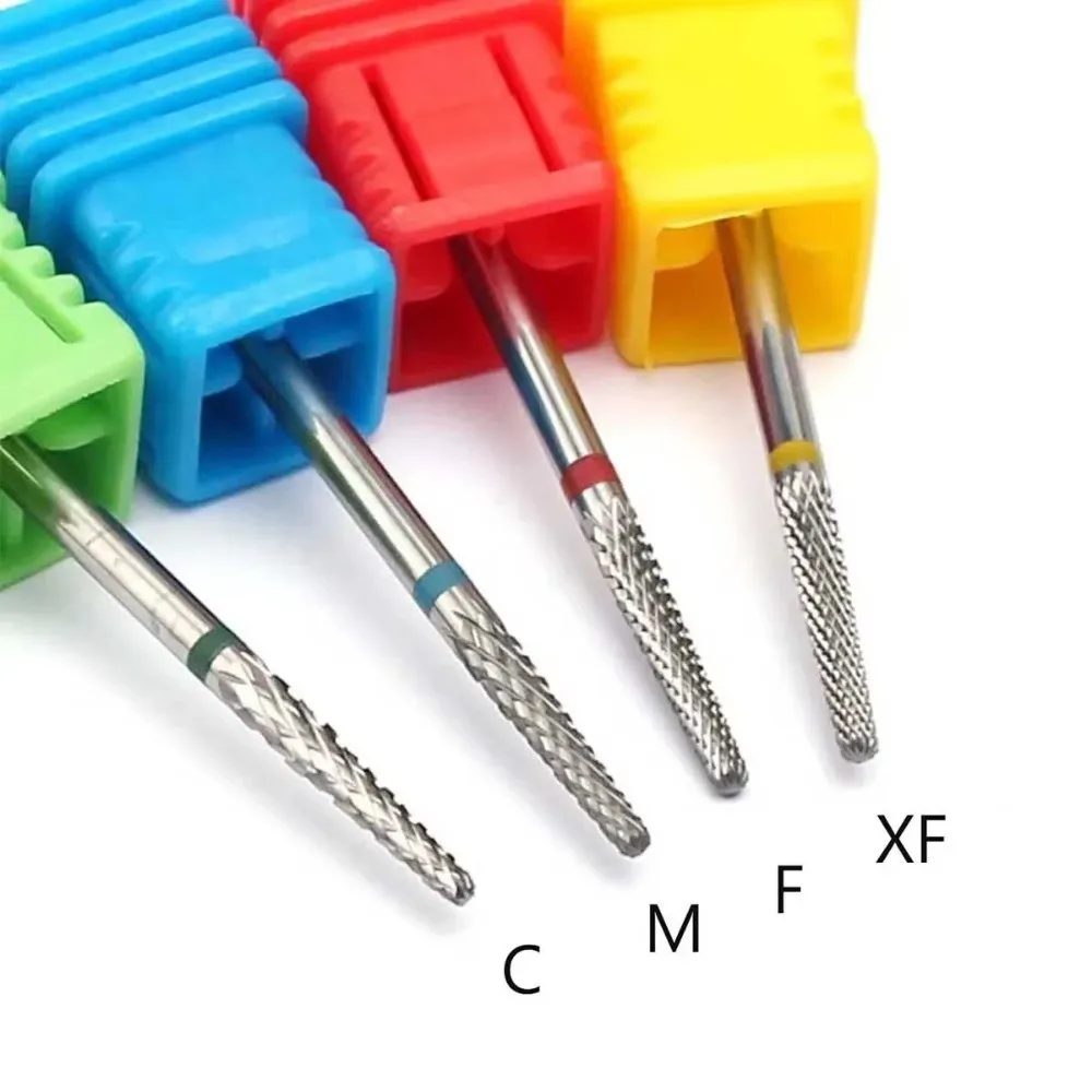 Durável fresa carboneto prego broca carboneto material corte gel unha polonês removedor equipamentos acessórios