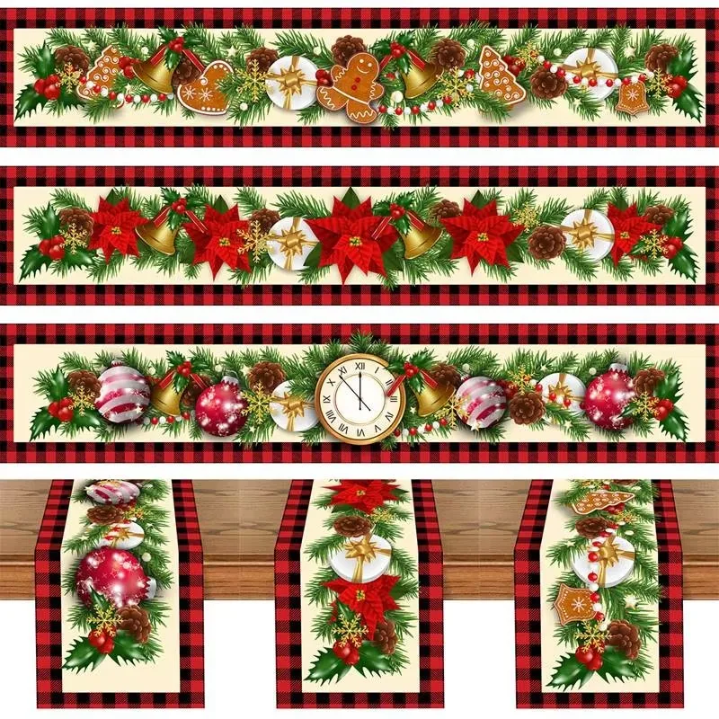

VIKAMA Christmas Table Runner Decorations Atmospheric Christmas Table Flag Christmas Christmas Gifts New Year Decorations