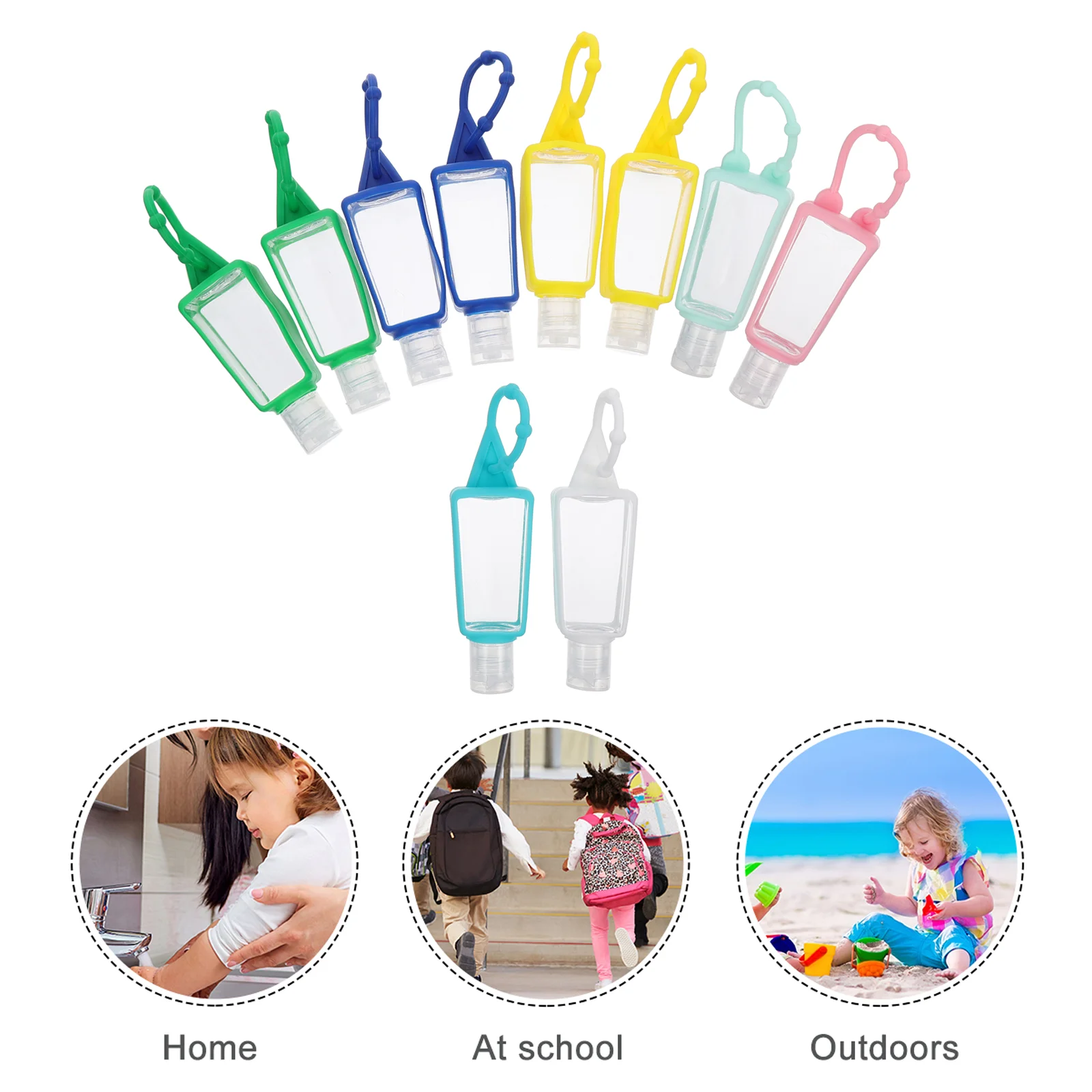 

10 Pcs Hand Lotion Silicone Spray Bottle Liquid Case Empty Travel Filling Perfume Bottles Carrier Dispenser Sub-packing Child
