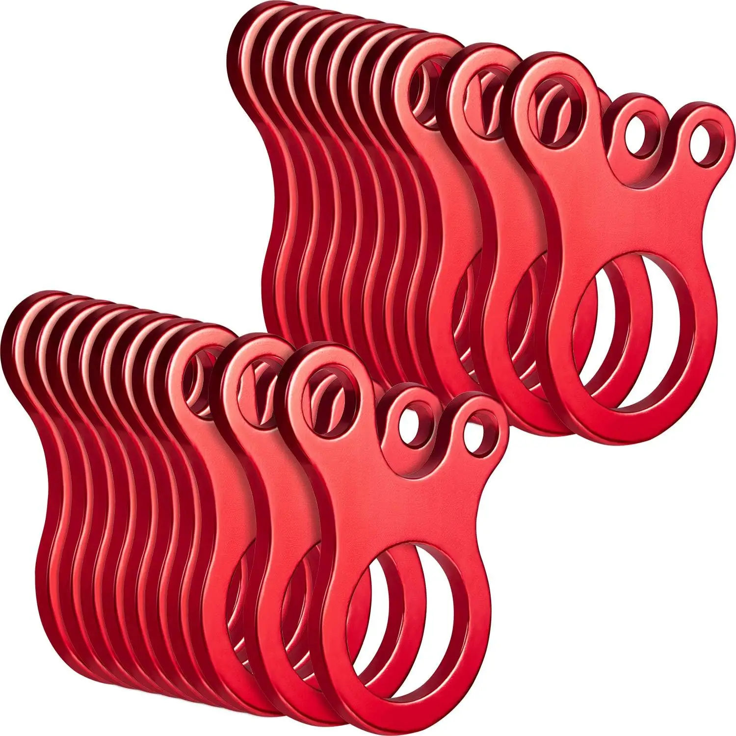20Pcs Aluminum Alloy Tent Guyline Tensioners Cord Guy Rope Buckle Adjustable Fastener Kit Outdoor Camping Tents Tarp Accessories