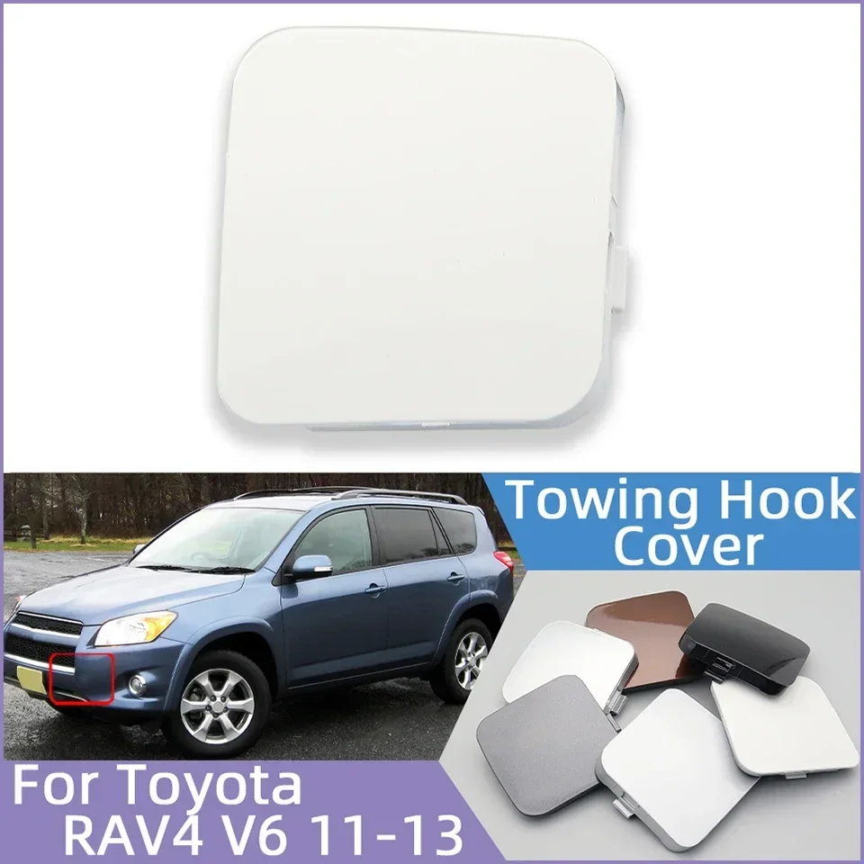 

Car Front Bumper Towing Hook Eye Cover Lid For Toyota RAV4 Rav4 V6 2011 2012 2013 Tow Hook Hauling Trailer Cap Left/Right Side