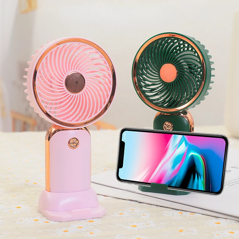 

Handheld Usb Mini Fan Fashionable Desktop Mobile Phone Holder Fan Outdoor Travel Pocket Portable Rechargeable Electric Fan