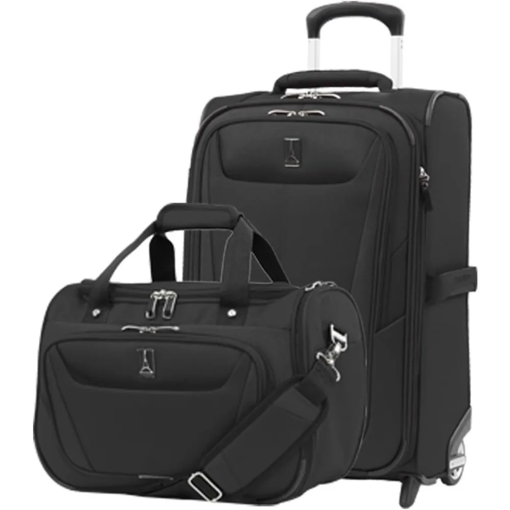 

Travelpro Maxlite 5 Softside, комплект из 2 предметов, расширяемая вертикальная ручная кладь, 2-колесная сумка/мягкая нижняя сумка, легкий чемодан, мужской