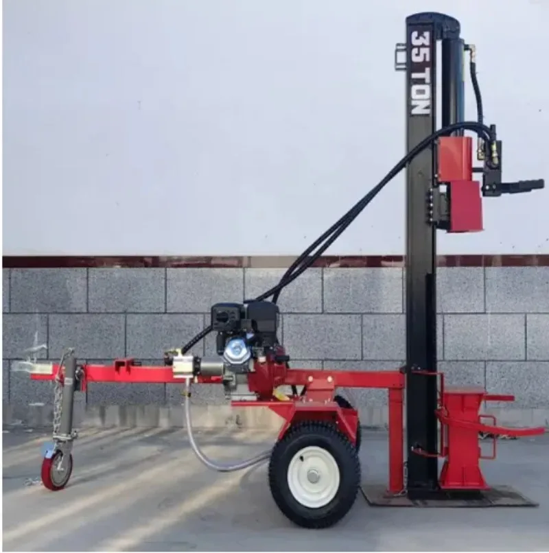 Wood Splitter Machine Automatic Vertical Wood Splitter Hydraulic  oline Engine Wood Saw Machines Log Splitter