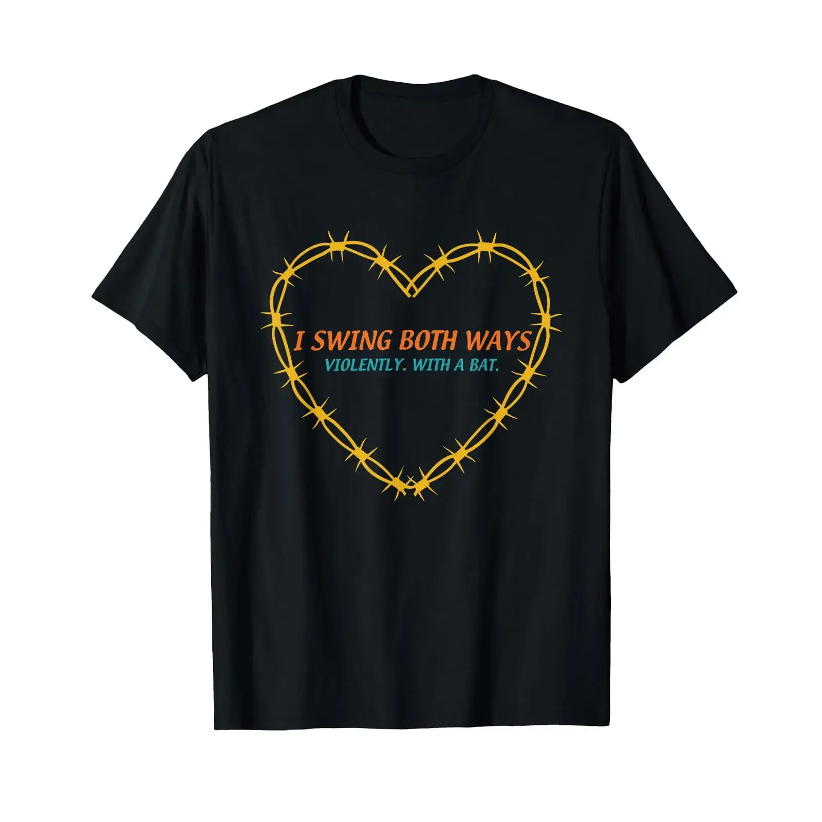 I Swing Violently In Both Directions With A Bat T Shirt vintage Washed Versatile Stretched Breathable fashion homme Soft