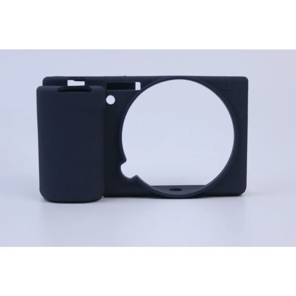 For Sony ZVE10 Rubber Body Cover Soft Silicone Armor Protective Camera Bag Anti-drop and shock-proof Case+ Free Tempered Film