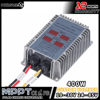 200W 400W Step-up/Down MPPT 24~85V/10~30V Output 17-55v Real-time Tracking Solar Battery Aluminum Charge Controller Recharging