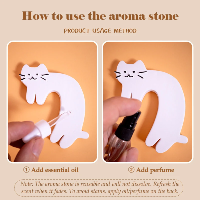 Pastoral Cat Gypsum Fragrance Sheets Long Lasting Deodorant Odor Removal Hanging Aroma Ornament For Wardrobe Bedroom Car Interio