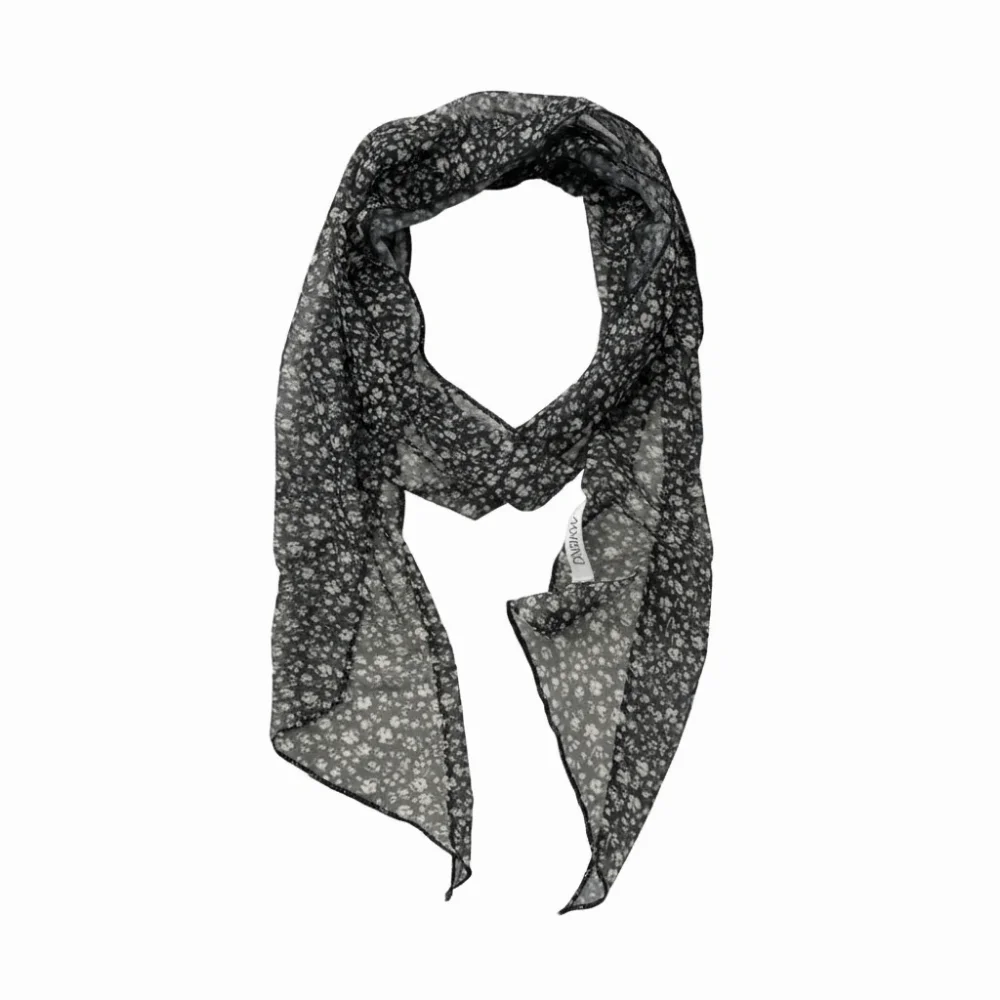 

Versatile Plaid Floral Silk Scarf Ornament Multicolor Thin Scarf Sense Accessories Styling Scarf Girl Women