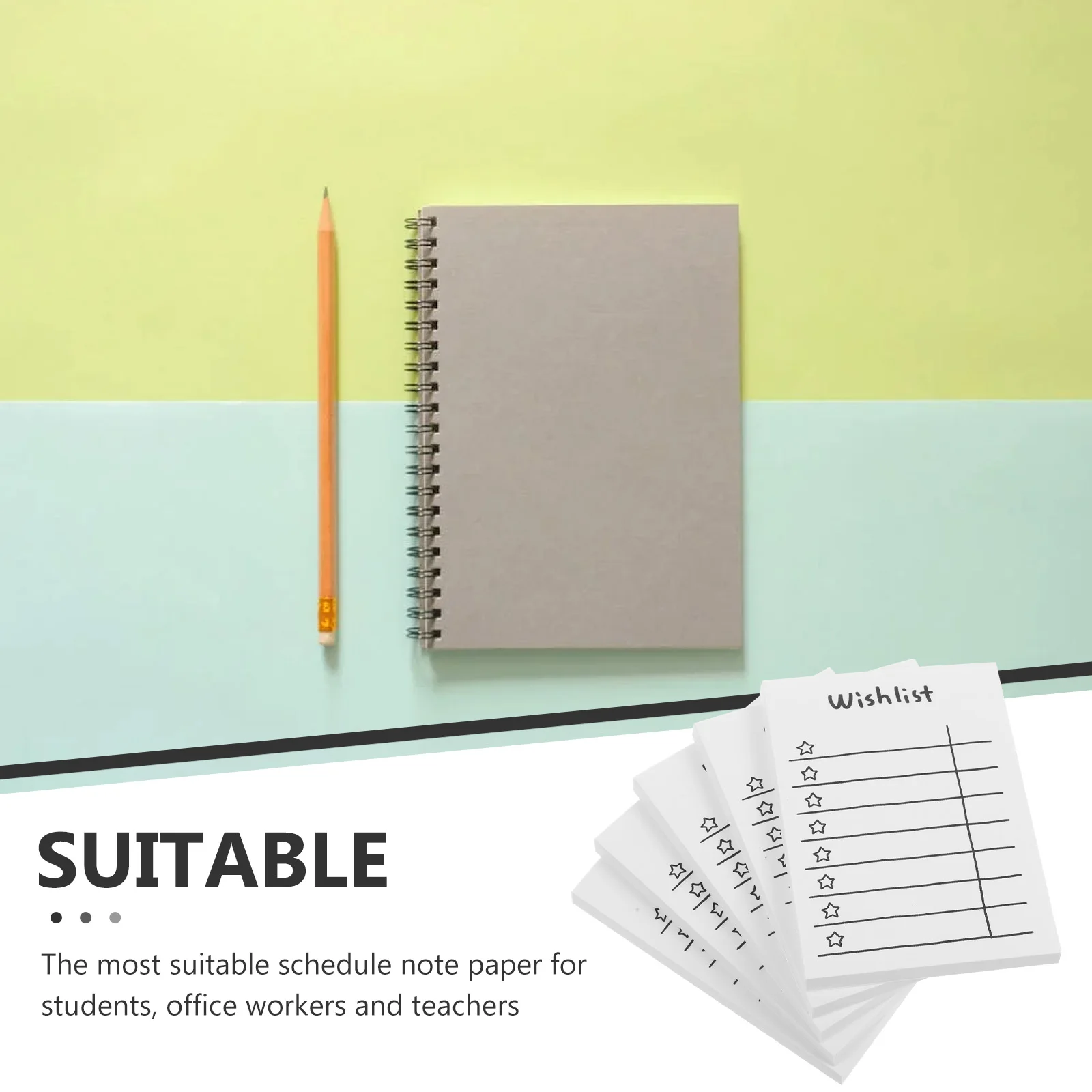 

Notebook Pads 5 Books Writing Paper Students Memo Convenient Message Blank List Reading Bookmark Practical Note Office