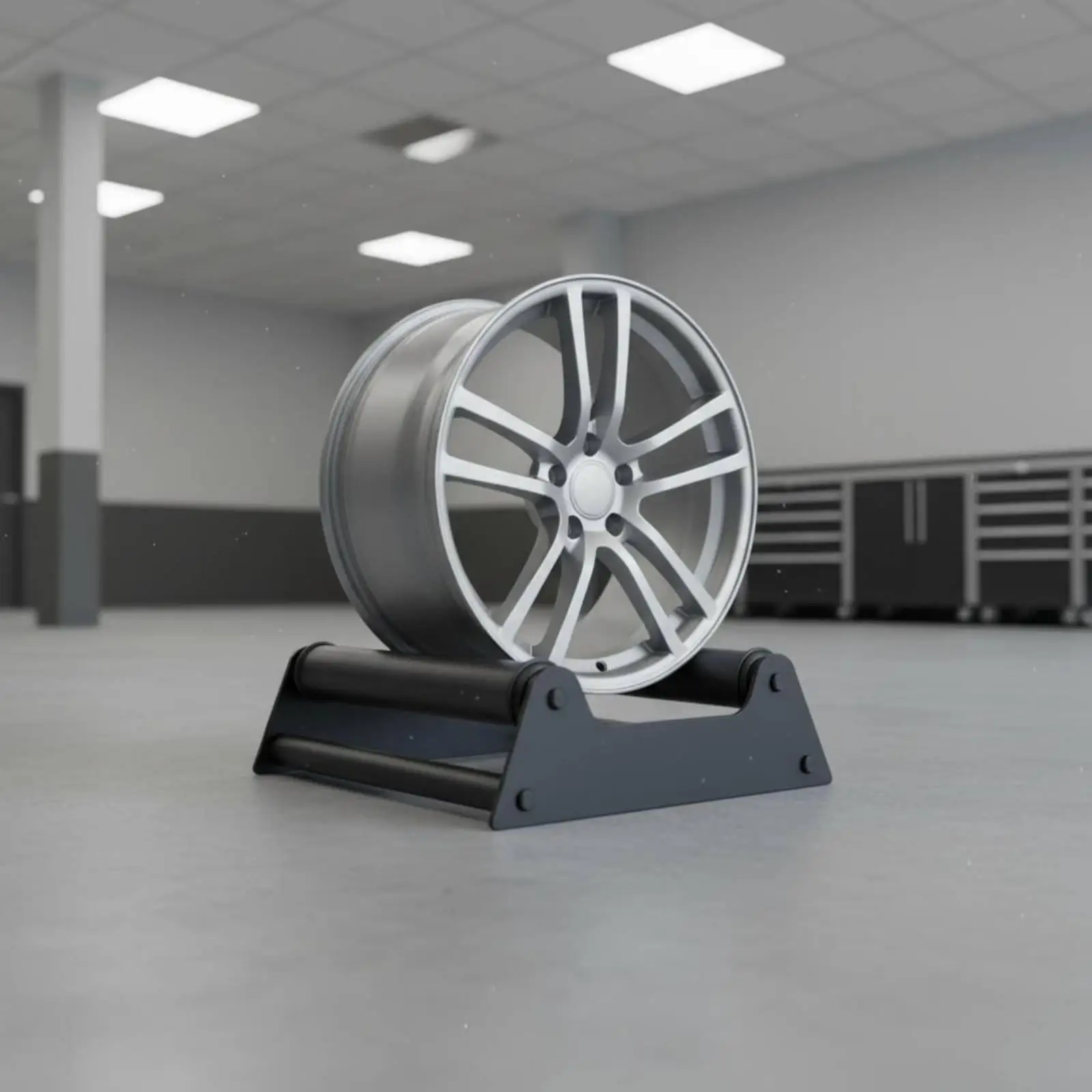 Aluminum Wheel Showcase Stand 360-Degree Rotation Wheel Display Stand Heavy Duty Adjustable edge Display Rack for Auto Parts