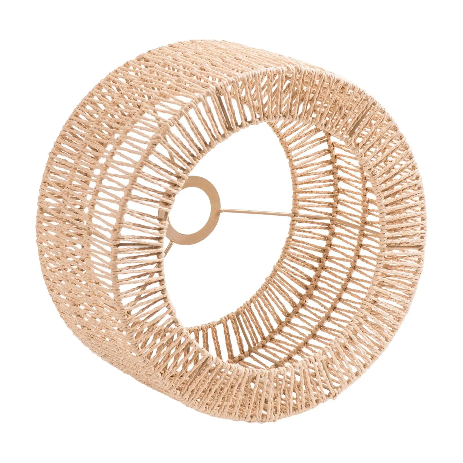 Handcrafted Paper Rope Lampshade Modern Ceiling Pendant Light Shade for Kitchen Dining Room Cafe Decoration