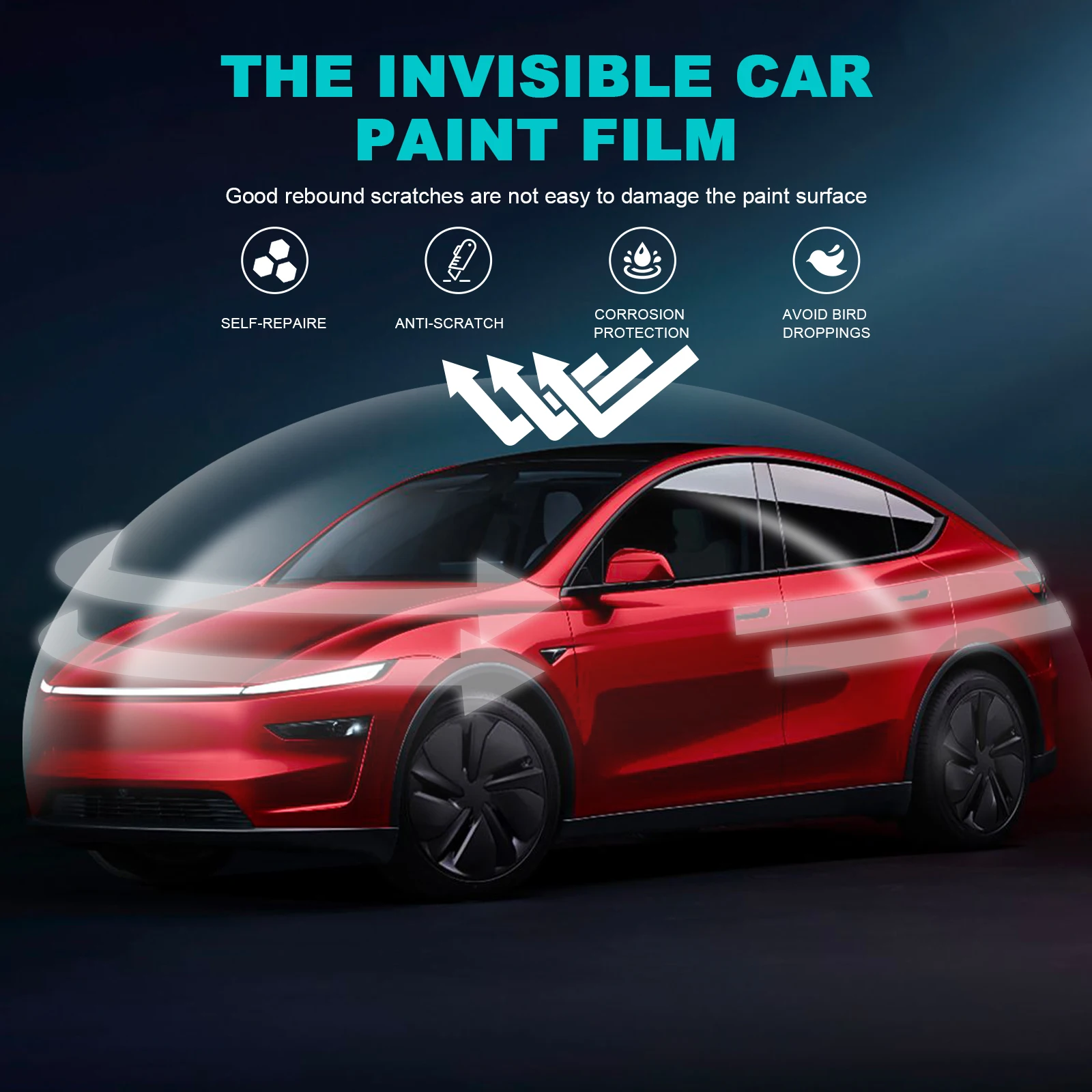 

For Tesla Model Y Juniper 2025 2026 Paint Protection Film Self-Healing Bra PPF Body Sticker Accessories Anti-Scratch Resistant