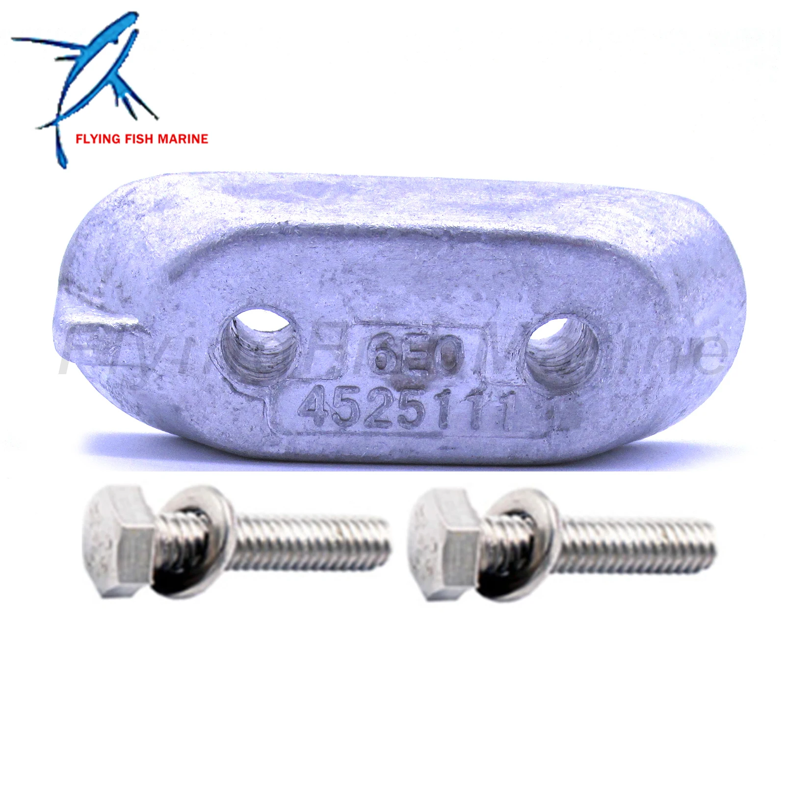 Outboard Engine 65W-45251-00 6E0-45251-11 6E0-45251-12 Lower Unit Gearbox Anode for Yamaha 4HP 6HP 8HP 9.9HP 15HP Boat Motor