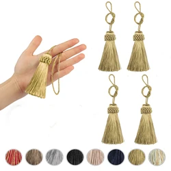 2&4Pcs Small Tassel Colorful Curtain Tassel Decoration Hanging Pendant Handmade DIY Key Fringe For Cord Loop Jewelry Accessories