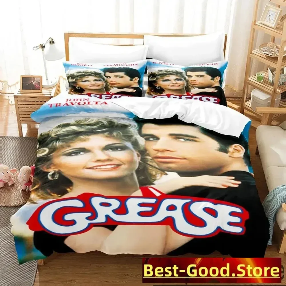 3D Print Grease Bedding Set Boys Girls Twin Queen King Size Duvet Cover Pillowcase Bed boys Adult Home Textileextile