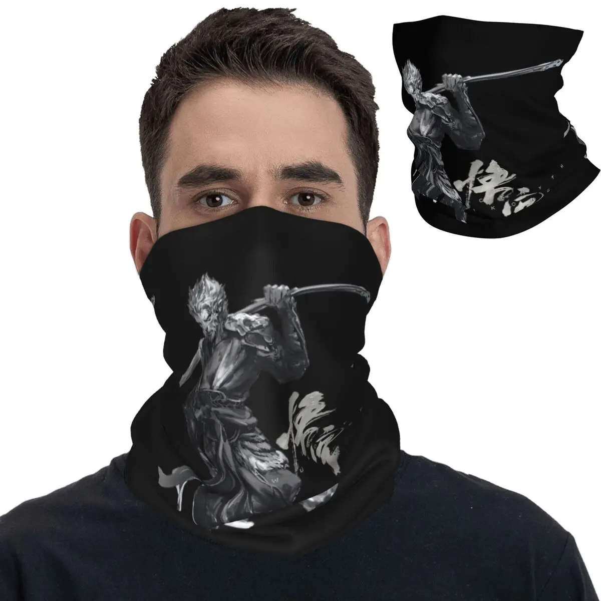 Black Myth Wukong -Sun Wukong Balaclava Hiking Camping Face Masks Women Fun Dustproof Cycling Mask Soft Motorcycle Scarf Bandana