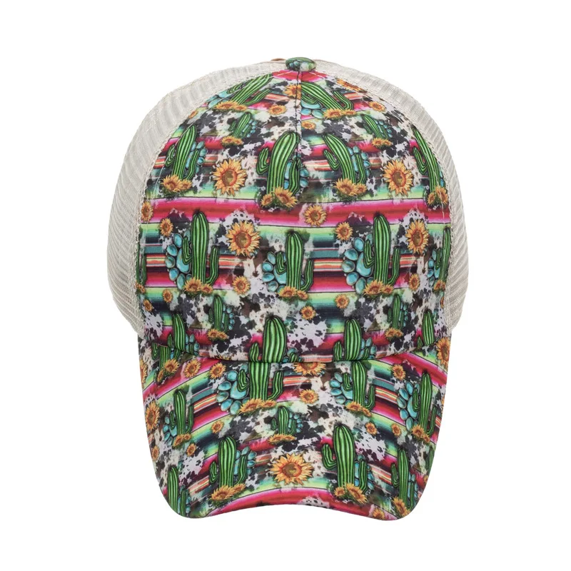 New Cactus Cross-Strip Mesh Baseball Cap Sun Hat