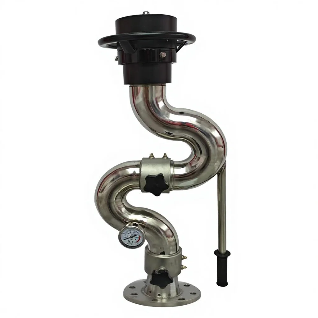 Hong'an Heavy Duty Fixed Stainless Steel Fire Monitor for Engineering Project with Pressure Gauge
