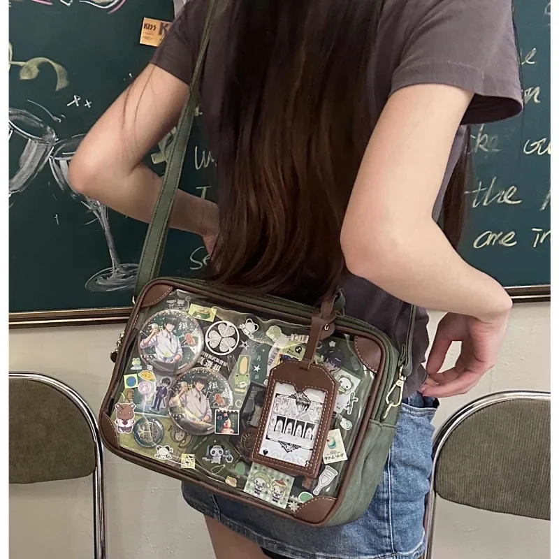 2024 Ita Bag New Sweeet Cute Transparent Crossbody Bags for Women Spring All Match Popular Display Shoulder Bag Bolso Сумка