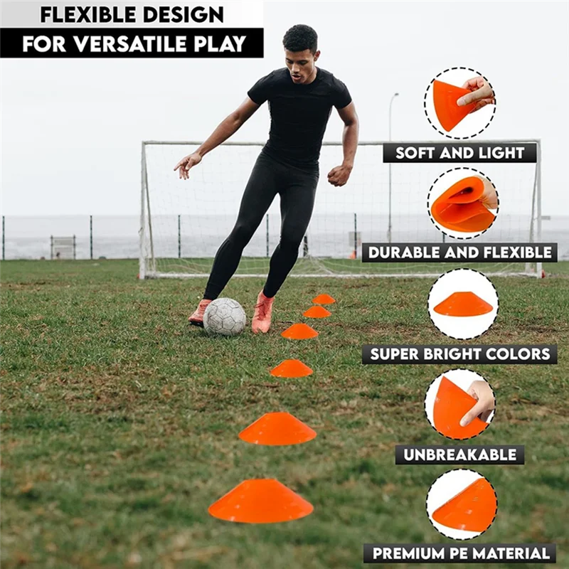 

Hot Sale 24Piece Football Training Sign Disc Round Mouth Disc Obstacle Disc Sign Cone Disc