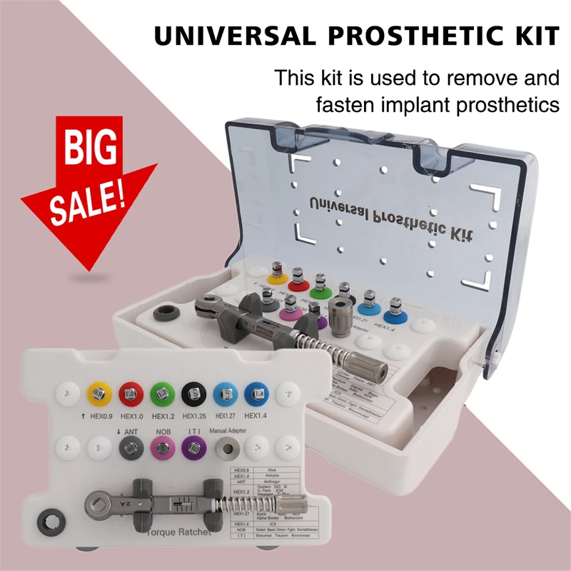 Dental Universal Implant Prosthetic Kit Torque Wrench Screw Dentistry Ratchet Drivers Implant Repair Tools