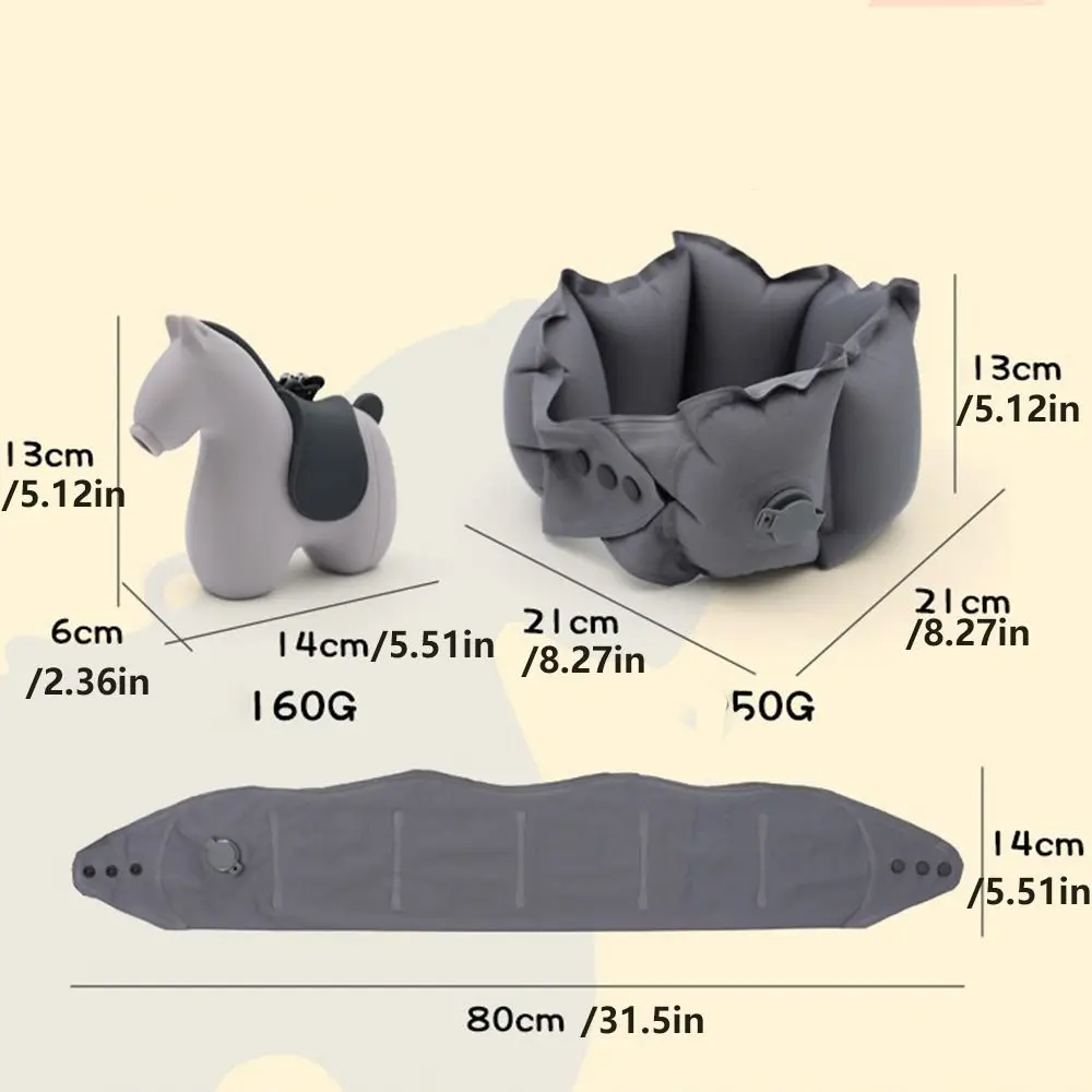 Neck Protection Inflatable Neck Pillow Super Light Pressed Inflation U-shaped Travel Pillow Comfort Save Space