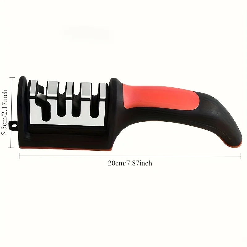 Household Handheld High-Speed Knife and Scissor Sharpener, Tungsten Steel Multi-Functional Sharpening Tool