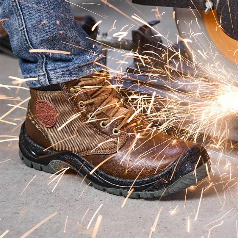 Male Anti Static Work Boots Non-slip Anti-smash Safety Shoes Men Anti Puncture Steel Toe Shoes Protection Industrial Shoes