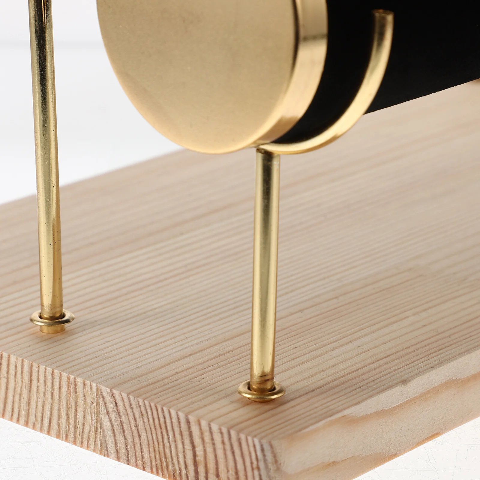 

3 Tier Bracelet Display Stand Bangle Organizer Watch Holder Jewelry Rack Wood Base Gold Plated Lint Alloy Material Household Use
