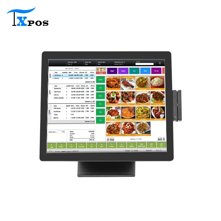 17-Inch High Definition 10-Finger Touch Display  Black Metal Housing POS Monitor for Supermarket Checkout