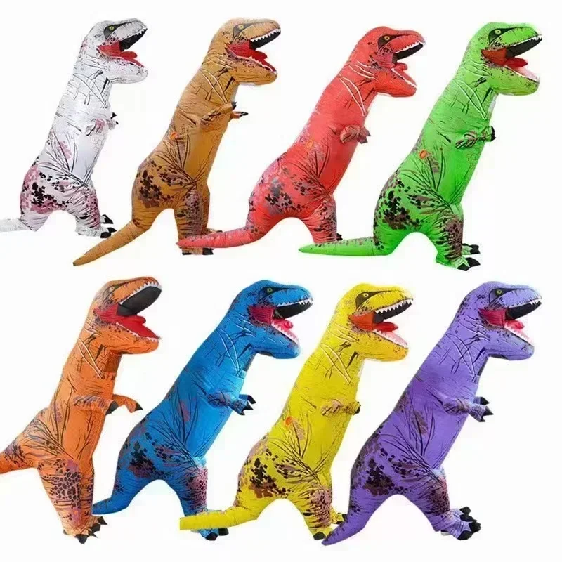 Tyrannosaurus rex nadmuchiwany kostium maskotka Anime impreza z okazji Halloween przebranie na karnawał zabawny kostium kreskówkowy dinozaura dla dorosłych dzieci