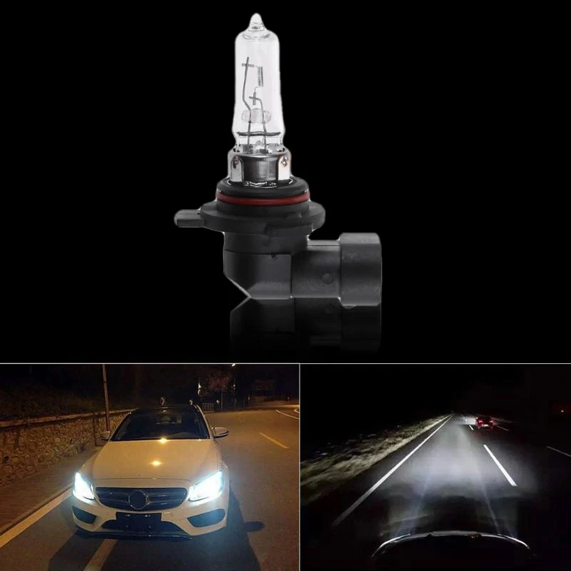 New 9012 HIR2 PX22D HB4 Car HeadLight Bulb Wider Driving Vision 12V 55W Clear Halogen Headlamp Light Bulb Car Accessories