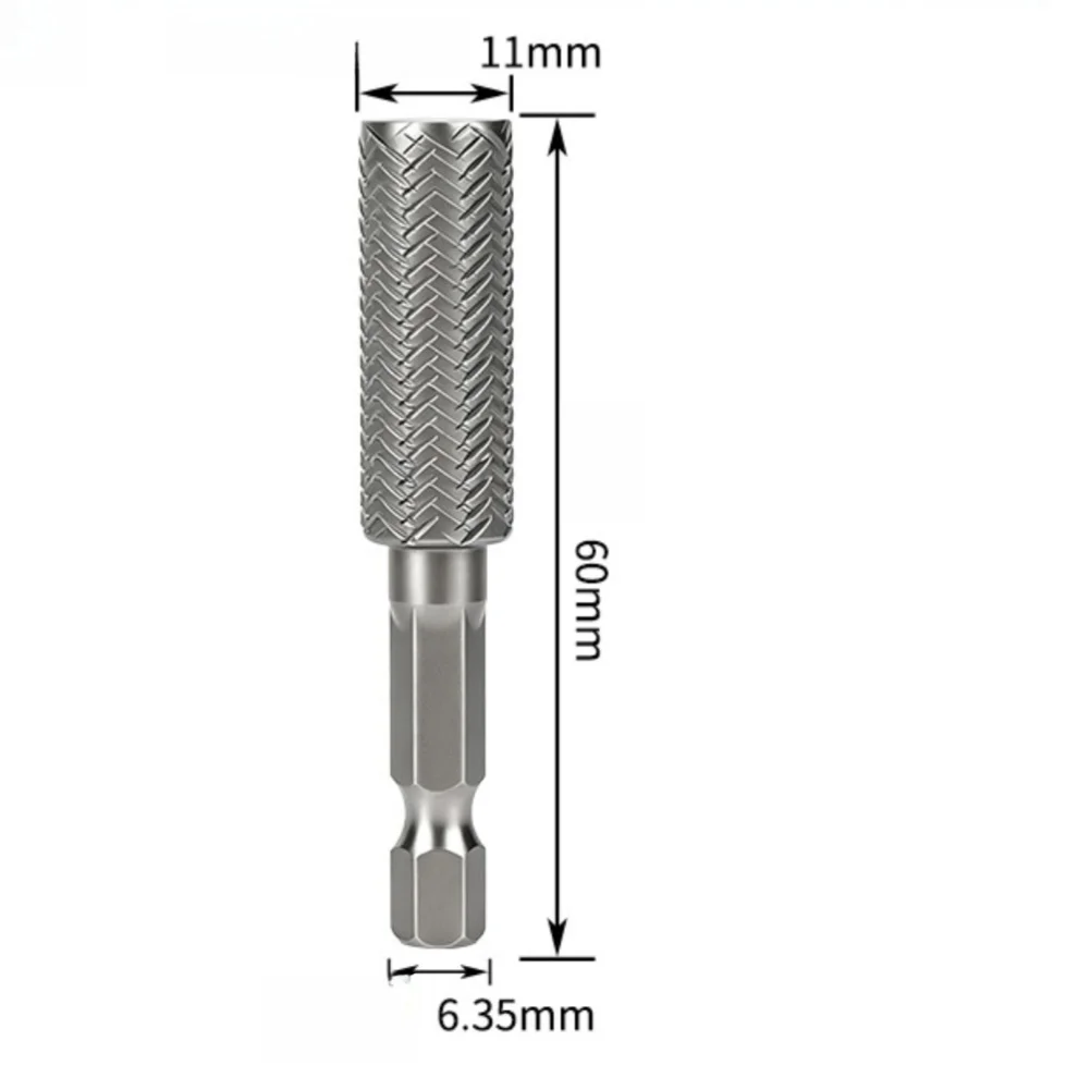 5Pcs 1/4inch Hex Shank Rotary Steel File Replacement For Drilling Grinding Sanding Engraving Power Tool Accessories
