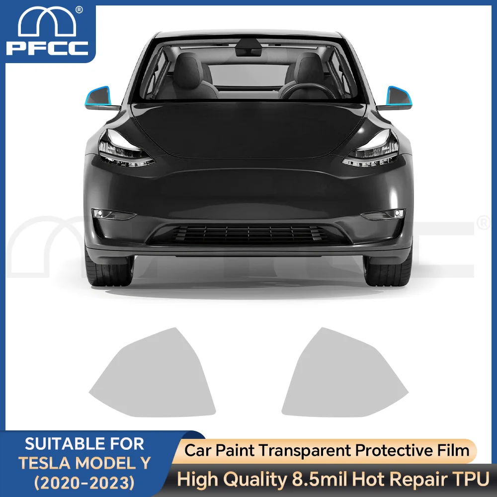 

Для Tesla Model Y 2020-2023 ТПУ предварительно вырезанная защитная пленка для автомобильных фар заднего вида, прозрачная устойчивая наклейка против царапин