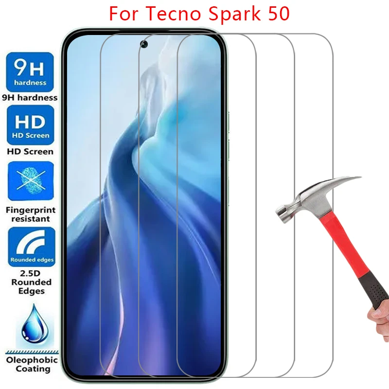 Protector de pantalla para Tecno Spark 50, cristal templado protector para Tecno Spark 50 4G 5G, película para Tecno, Texno, Tecn.