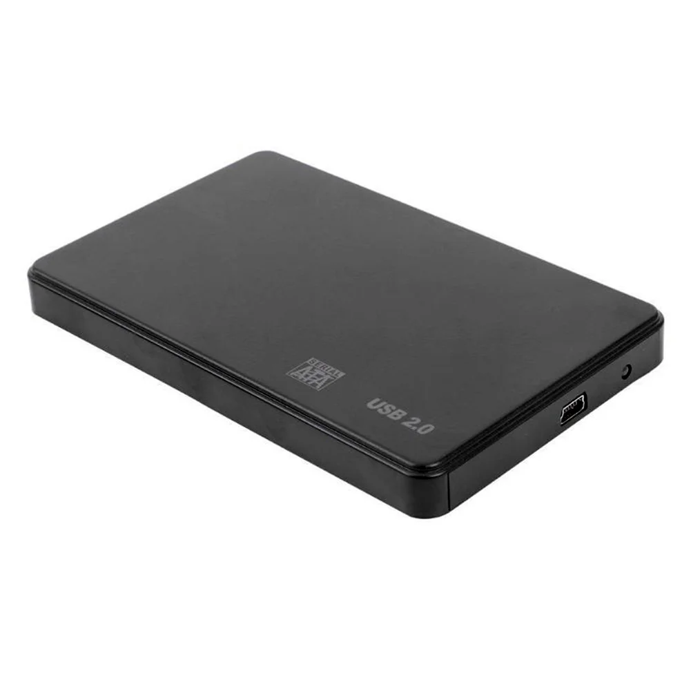 Plastic USB 2.0/3.0 Enclosure External 2.5 inch SATA SSD HDD Adapter Mobile Box HDD Case with USB Cable Pouch New