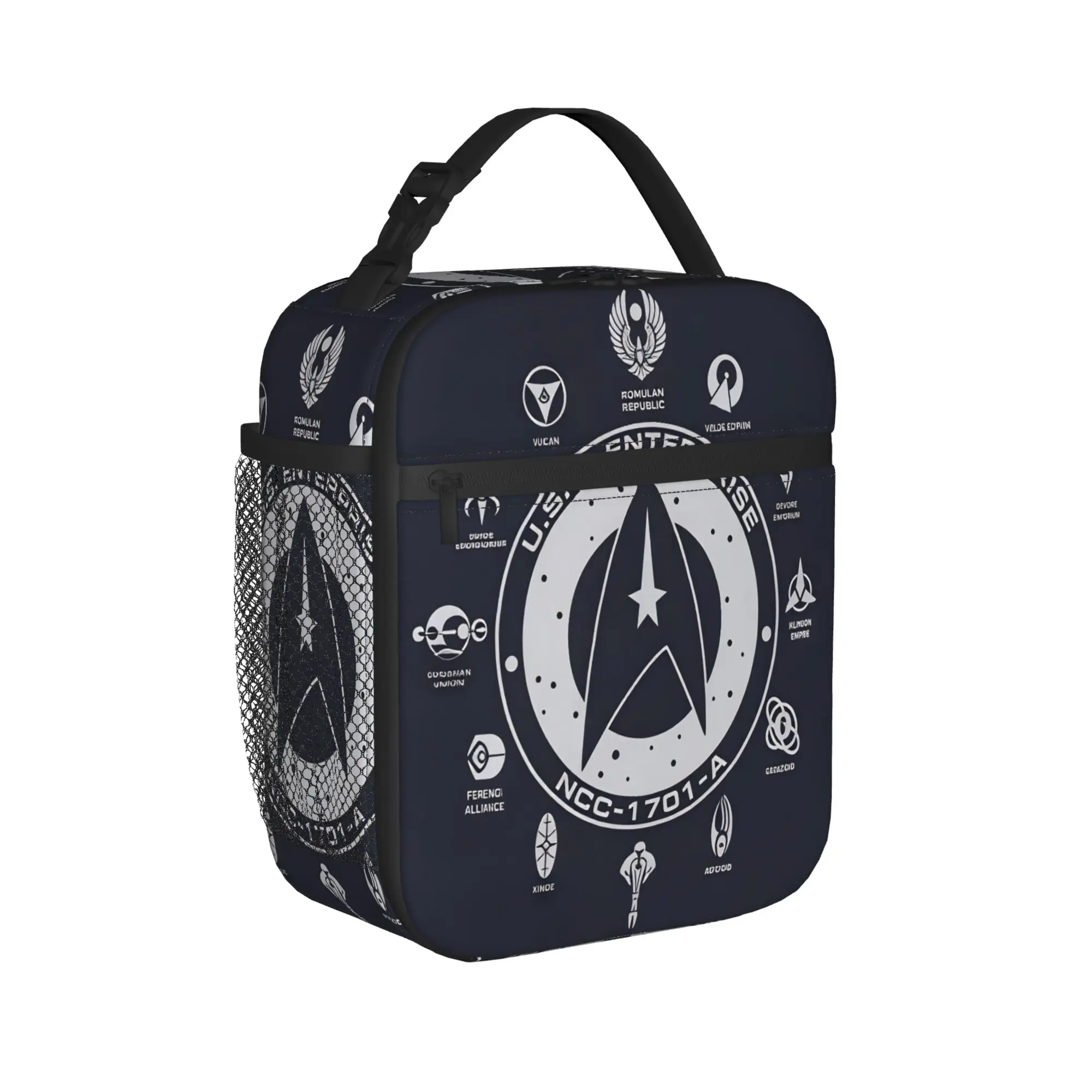 S-Star T-Trek Ship Movie  Lunch Bag For Women  Design Lunch Box School Cooler Bag Portable Insulated Oxford Tote Food Bags