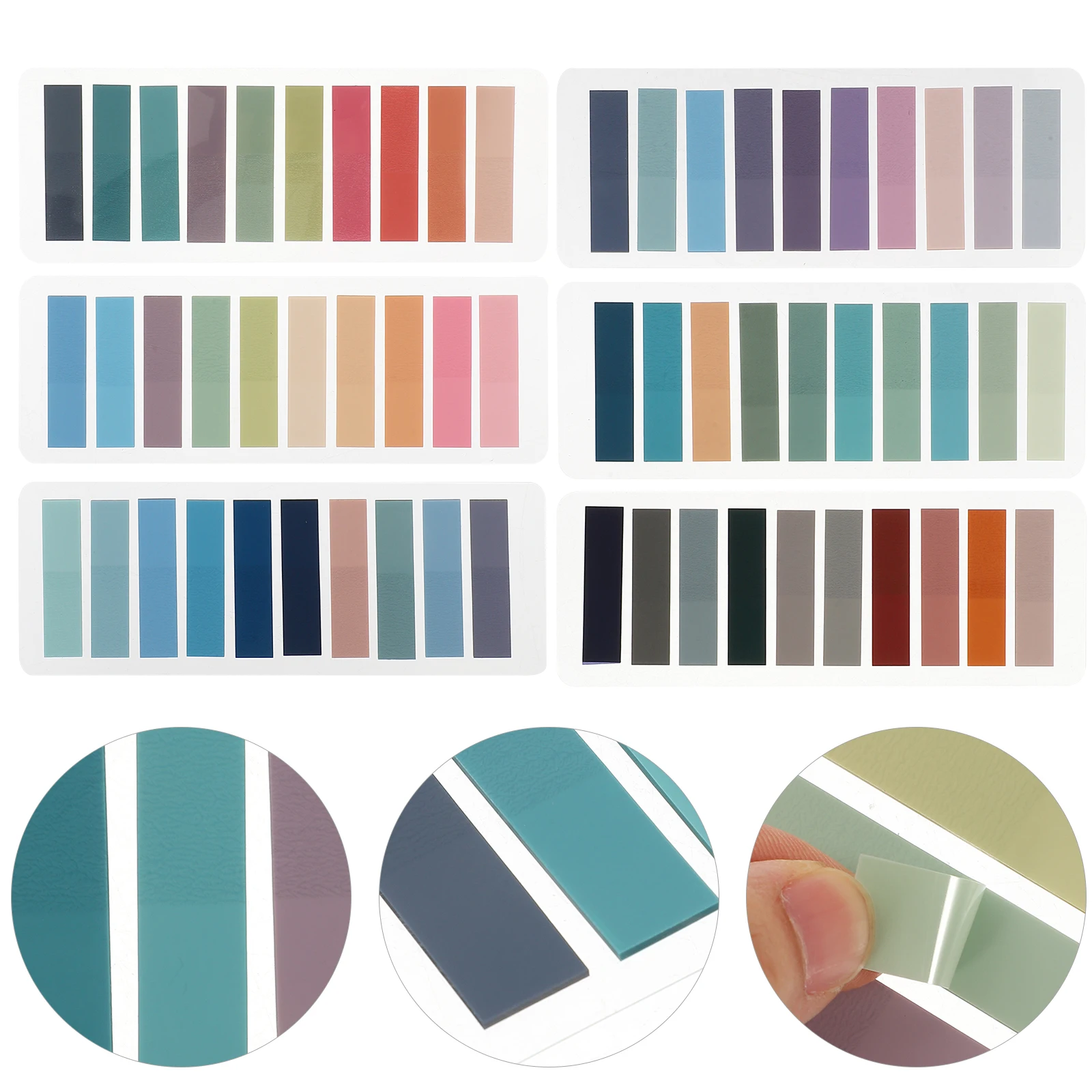 

1200pcs Handwritten Label Stickers Page Marker Book Tabs Colored for Reading Office School Use Bright Anti Wear