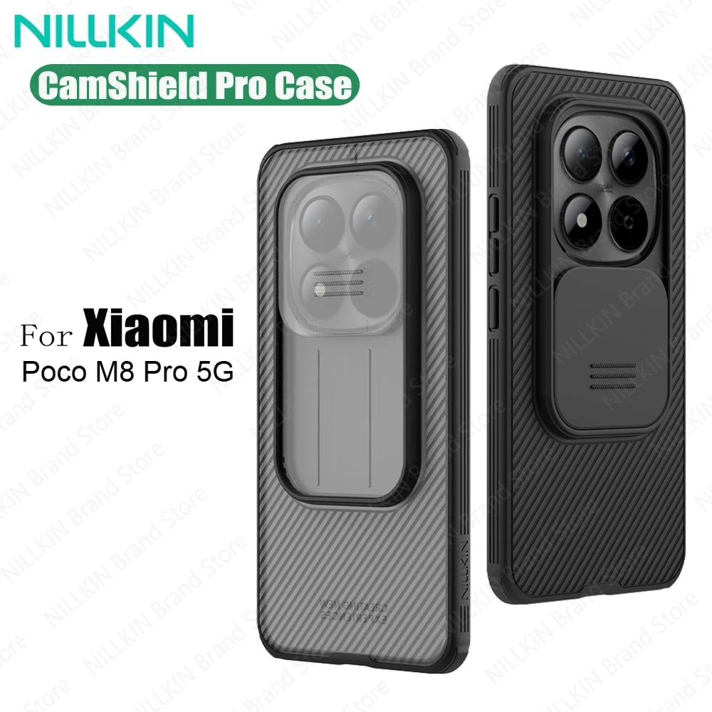 NILLKIN Schutzhülle für Xiaomi Poco M8 Pro 5G, CamShield Pro, stoßfest, mit Sichtschutz und Schiebe-Kameraabdeckung für Poco M8 Pro 5G