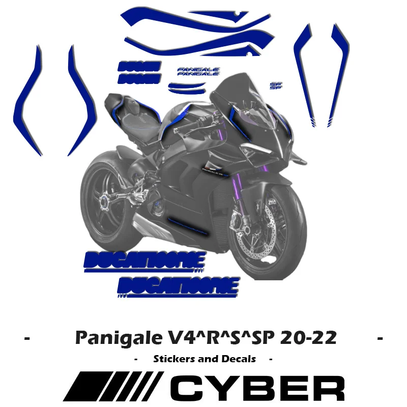 

For Ducati Panigale V4 V4R V4S V4SP V4 SP 2020-2022 Custom Color Metal Fairing Shell Sticker Decal Sticker Full Set